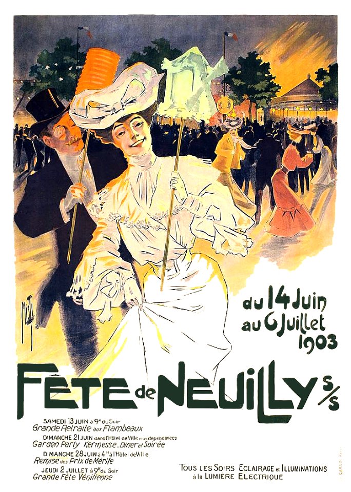 MISTI (Ferdinand MIFLIEZ).  Fête de Neuilly, 1903.