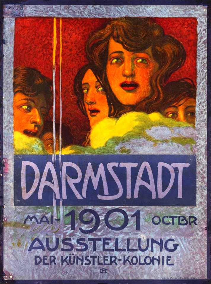 CHRISTIANSEN, Hans (1866-1945).  🇩🇪  Ausstellung der Künstler Kolonie, Darmstadt, 1901.