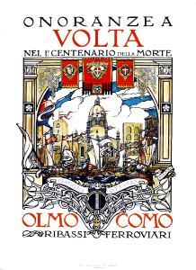 CISARI, Giulio.  Onoranze a Volta nel 1o Centenario della Morte, 1926.