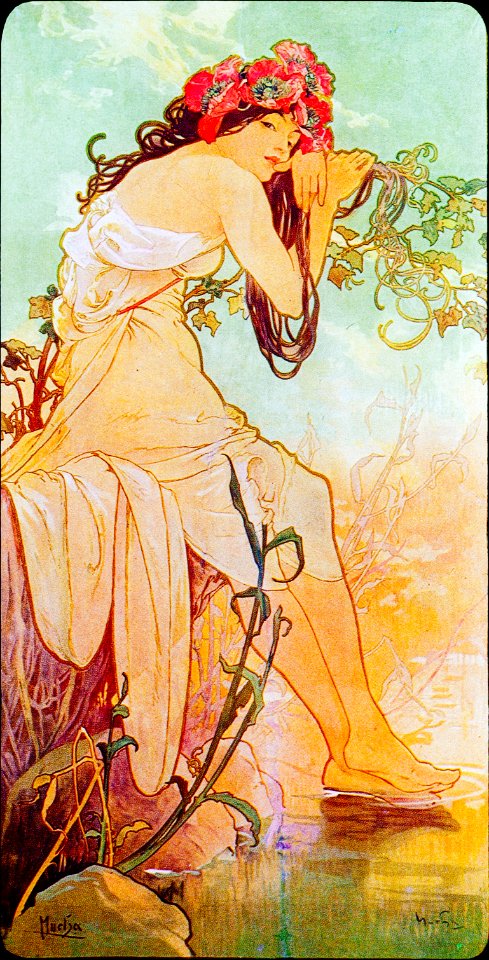 Alphonse Mucha - P4 Ete/Summer, 1896.