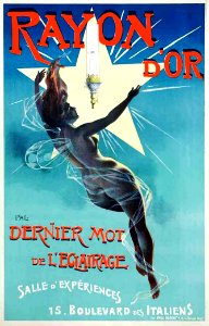 PAL (Jean de PALEOLOGU, 1860-1942).  Rayon d'Or, Dernier mot de l'Éclairage, c. 1895.