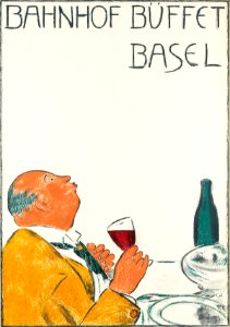 CUNO AMIET (1868-1961).  Bahnhof Büffet Basel, 1921.