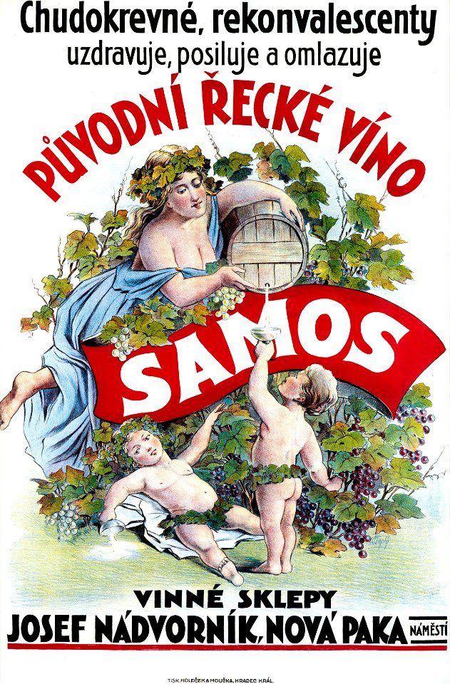 TEPLY, O.  Samos, Puvodní Recké Víno, c. 1900.