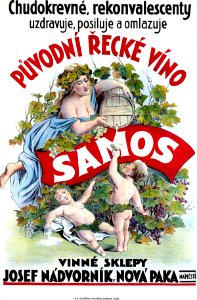 TEPLY, O.  Samos, Puvodní Recké Víno, c. 1900.