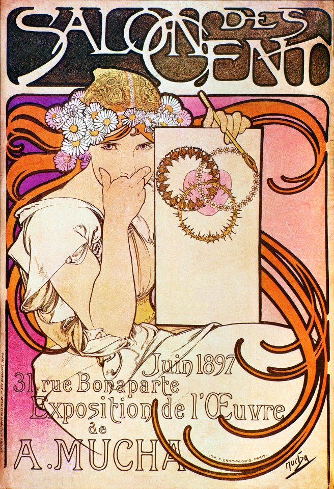 Alphonse Mucha - A19 Salon Des Cent, 1897.