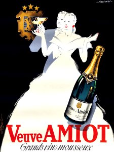 FALCUCCI, Robert (1900-1989). Veuve Amiot, Grands vins mousseux, 1936.. Free illustration for personal and commercial use.