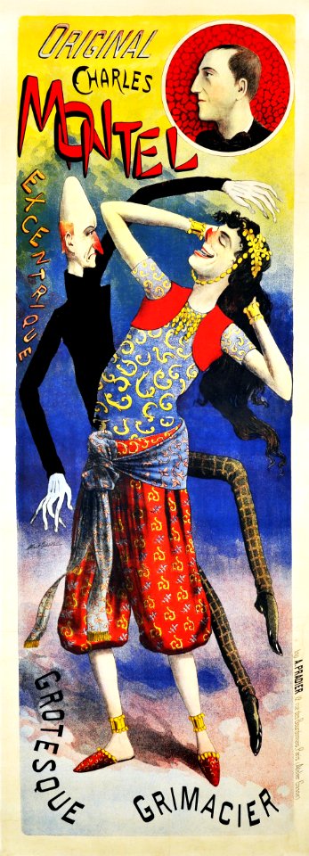 GASSE, Albert.  Charles Montel, Excentrique, Grotesque, Grimacier, c. 1900.