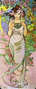 Alphonse Mucha - P12 La Rose/Rose, 1897.