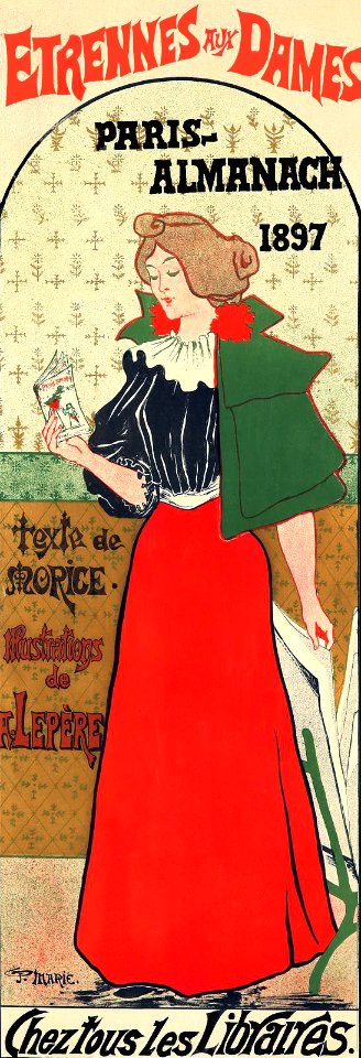 MARIE, Gustave. 🇫🇷  Etrennes aux Dames, Paris-Almanach, 1897.