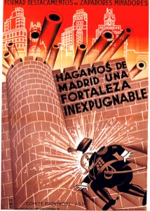 PEDRERO. Hagamos de Madrid una fortaleza inexpugnable.. Free illustration for personal and commercial use.