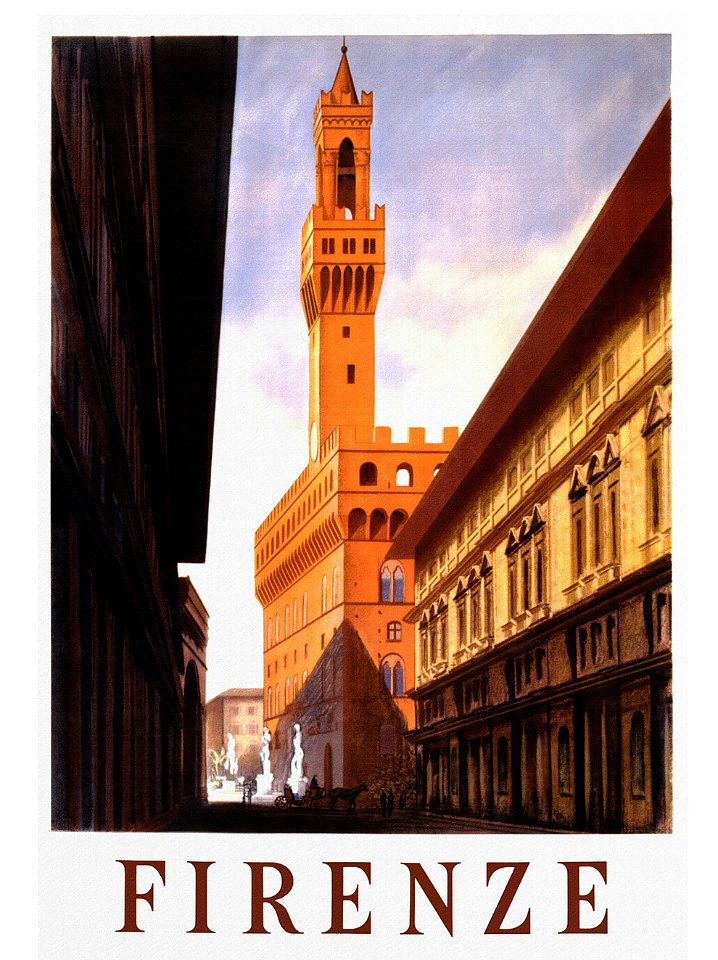 🇮🇹  Firenze, Travel poster, 1938.