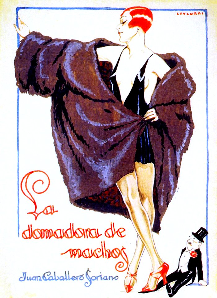 LOYGORRI PIMENTEL, José.  La domadora de machos (The Macho Tamer), book cover, c. 1920s.