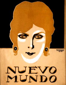PENAGOS, Rafael de. Cover of Nuevo Mundo magazine, 1919.. Free illustration for personal and commercial use.