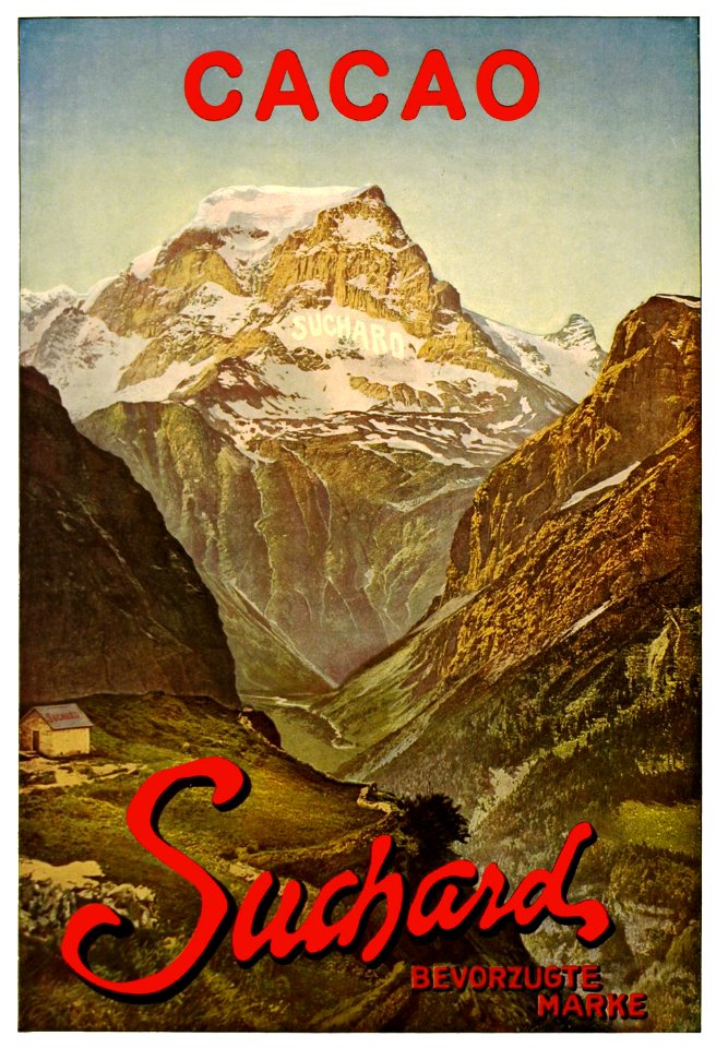 Cacao Suchard, bevorzugte Marke, c. 1915.