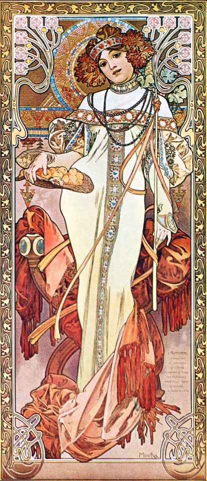 Alphonse Mucha - PagP50 Automne/Autumn, c.1903.