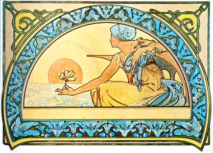 Alphonse Mucha - P23 Nenuphar/Waterlily, 1898.