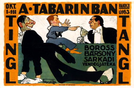 FARAGÓ, Geza (1877-1928).  Tingl Tangl, A Tabarinban, c. 1910.