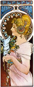 Alphonse Mucha - P27 La Plume/The Pen, 1899.