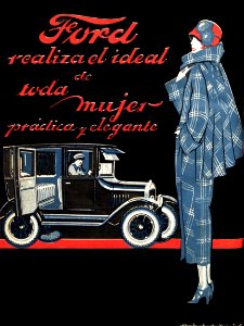 MEZQUITA ALMER, Juan.  Ford realiza el ideal de toda mujer práctica y elegante, Nuevo Mundo magazine, 1925.