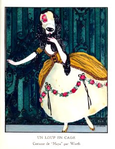 GOSÉ i ROVIRA, Francisco Javier.  "Un loup en cage-Costume de "Maya" par Worth.