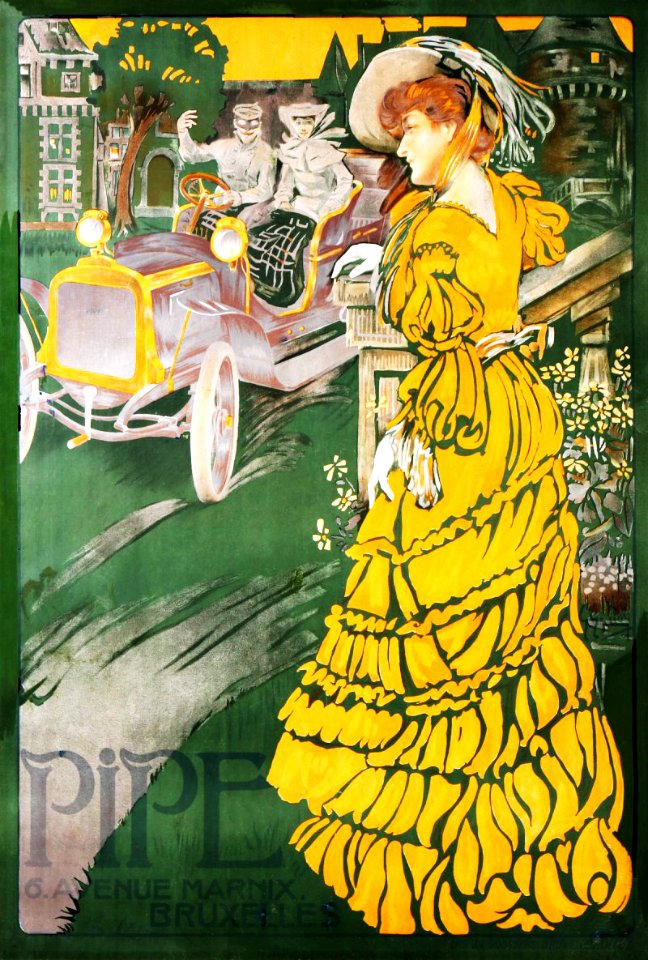 GAUDY, Georges (1872-1940).  Pipe Automobiles, Bruxelles.