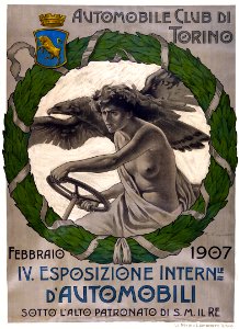 CARPANETTO, Giovanni Battista. 🇮🇹 Automobile Club di Torino, Exposizione, 1907.. Free illustration for personal and commercial use.