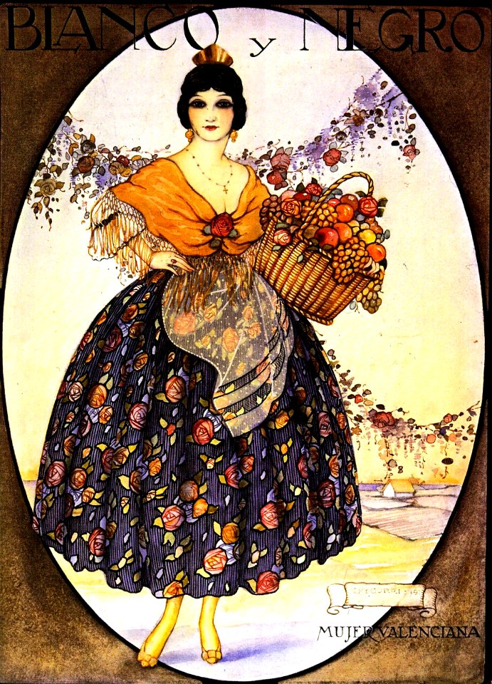 LOYGORRI PIMENTEL, José.  Cover of Blanco y Negro, Mujer valenciana, 1920.