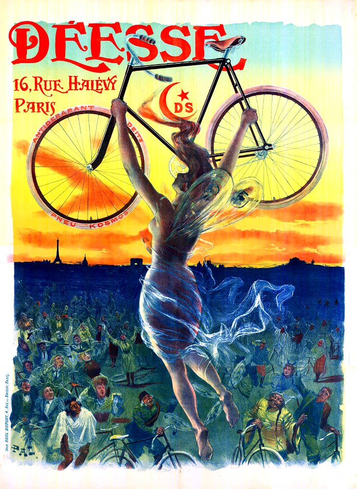 PAL (Jean de PALEOLOGU, 1860-1942).  Cycles Déesse, 1897.