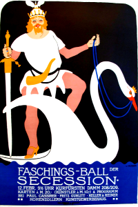 KLINGER, Julius. 🇦🇹  Faschings-Ball der Secession, 1910.
