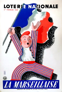 DEROUET, Edgard.  Loterie Nationale, La Marseillaise, 1939.
