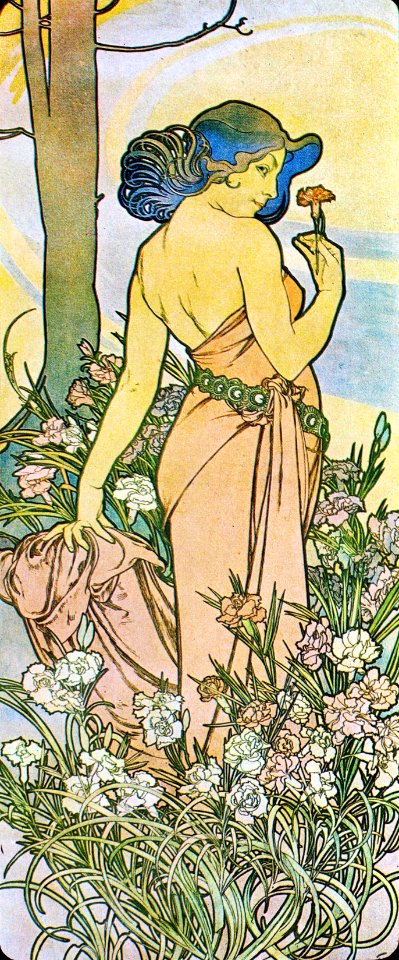 Alphonse Mucha - P10 L 'Oeillet/Carnation, 1897.