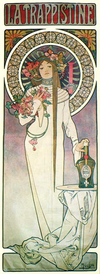 Alphonse Mucha - A17 La Trappistine, 1897.