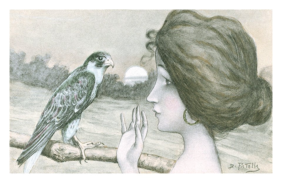 Art nouveau postcard by B Patella