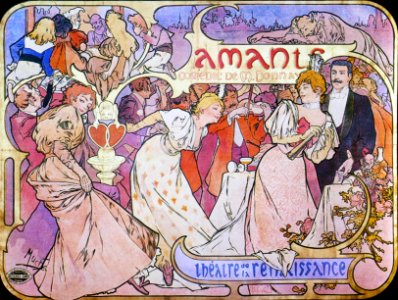 Alphonse Mucha - A3 Amants, 1895.