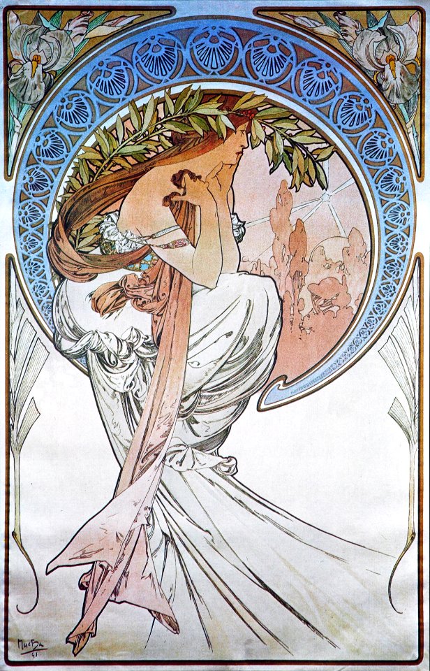 Alphonse Mucha - P19 La Poesie/Poetry, 1898.