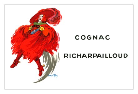 Cognac Richarpailloud postcard. Free illustration for personal and commercial use.