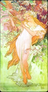 Alphonse Mucha - Printemps/Spring, 1896.
