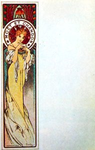 Alphonse Mucha - G1g Menus - Moet & Chandon, 1899. B