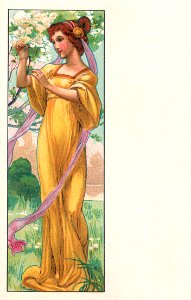 Art nouveau postcard