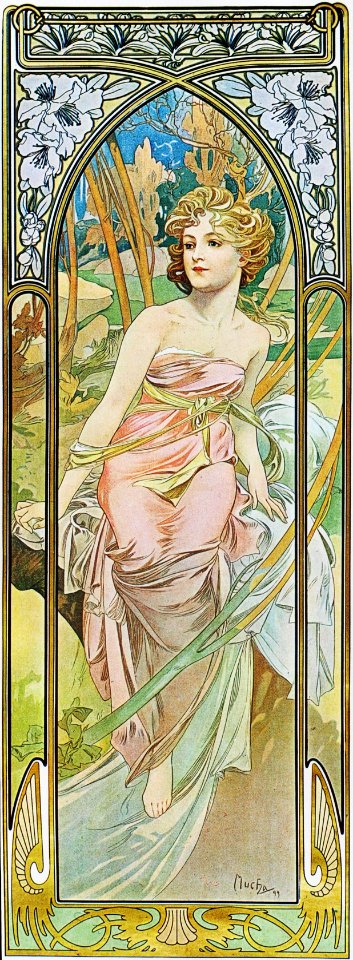Alphonse Mucha - P28 Eveil Du Matin/Morning Awakening, 1899.