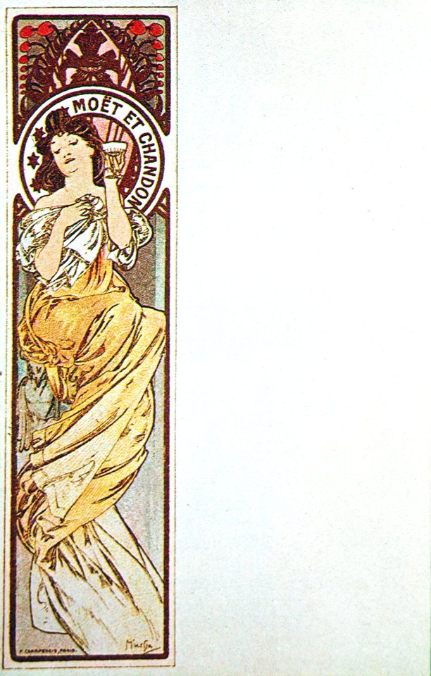 Alphonse Mucha - G1g Menus - Moet & Chandon, 1899. D