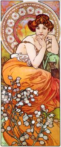 Alphonse Mucha - P34 La Topaze/Topaz, 1900.
