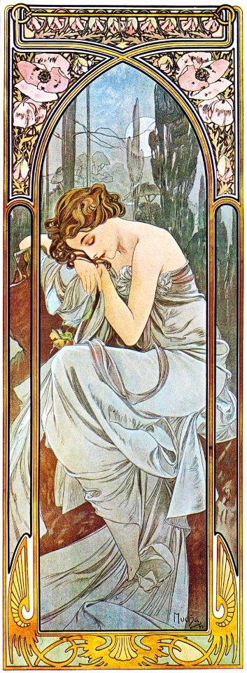 Alphonse Mucha - P31 Repos De La Nuit/Nocturnal Slumber, 1899.
