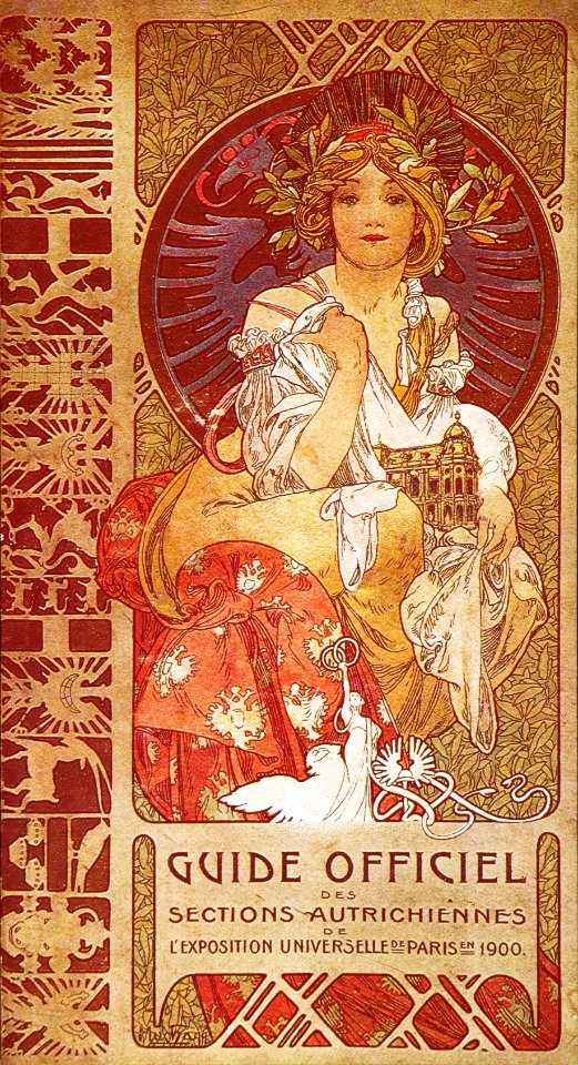 Alphonse Mucha - Guide Officiel Des Sections Autrichiennes De L 'Exposition Universelle De Paris,1900.