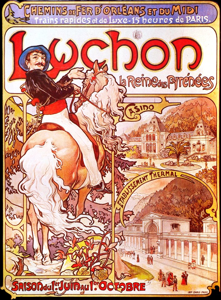 Alphonse Mucha - A75 Luchon La Reine Des Pyrenees/Luchon Queen Of The Pyrenees, c.1896.