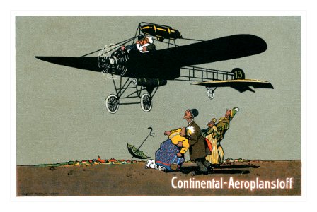 Continental-Aeroplanstoff postcard. Free illustration for personal and commercial use.