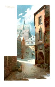 Cochem, Germany postcard. Free illustration for personal and commercial use.