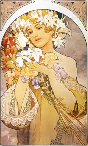 Alphonse Mucha - P17 La Fleur/Flowers, c.1897.