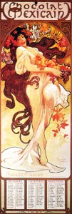 Alphonse Mucha - C3 Chocolat Masson/Chocolat Mexicain, Autumn, 1896.