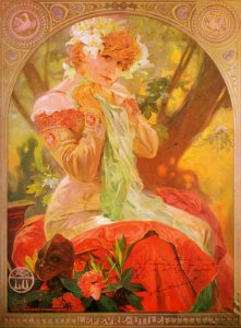Alphonse Mucha - C12 Lefevre-Utile, Sarah Bernhardt - La Princesse Lointaine, 1903.